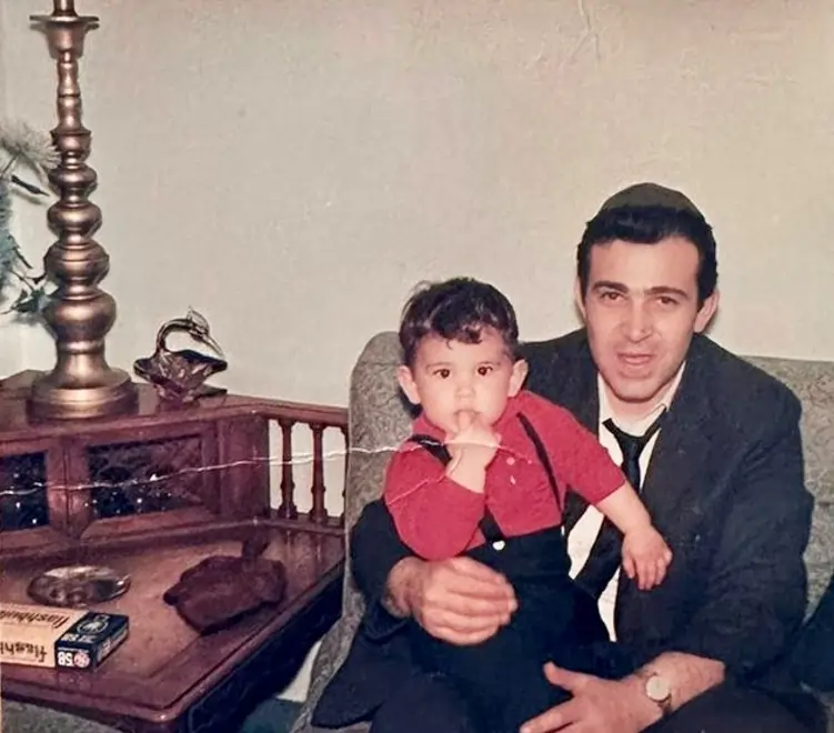 Larry with his father